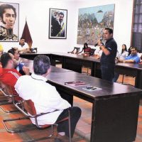 Jorge Díaz, director General de Recursos Humanos de la Sunacrip expuso los beneficios de la Petro App o wallet del Petro Foto: Prensa Alcaldía