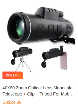 Telescopio Monocular 40X60 Zoom Optical / Foto: Banggood